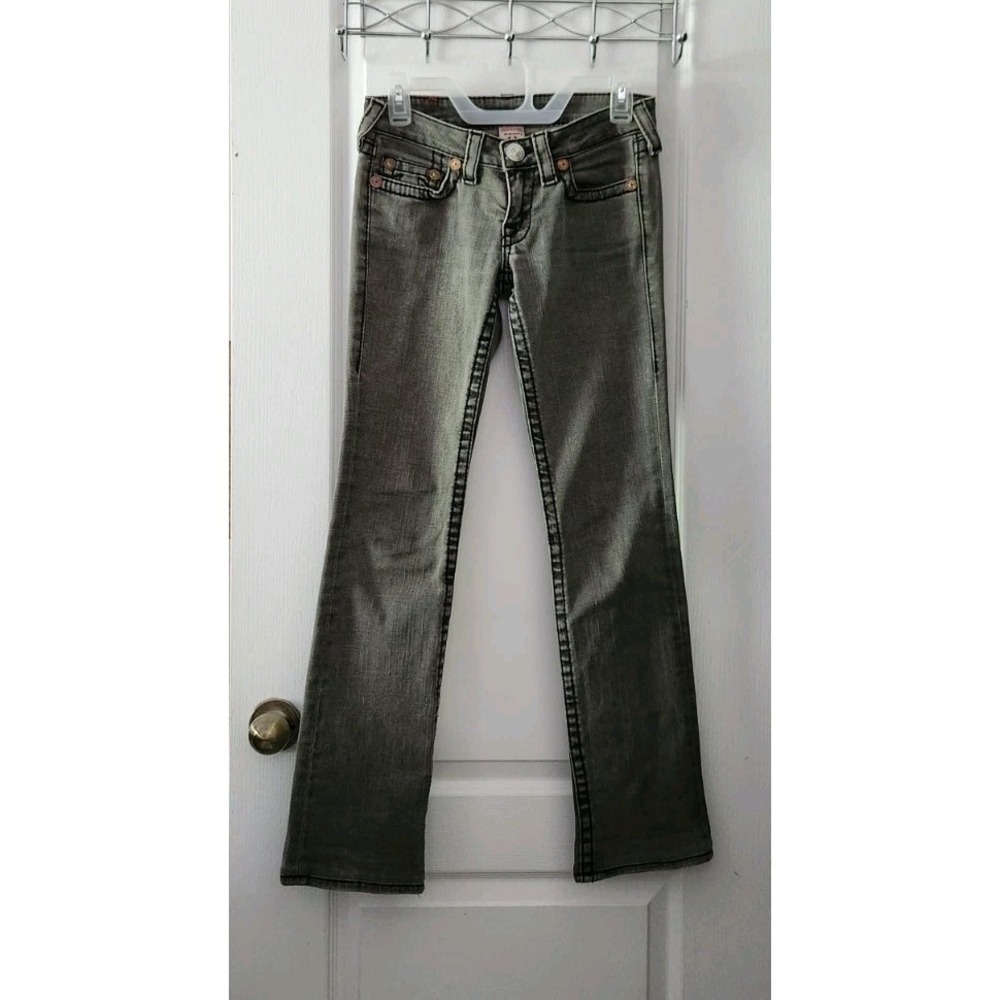 True Religion Johnny Big T Made In USA Women's Jeans Skinny Gray Size 27